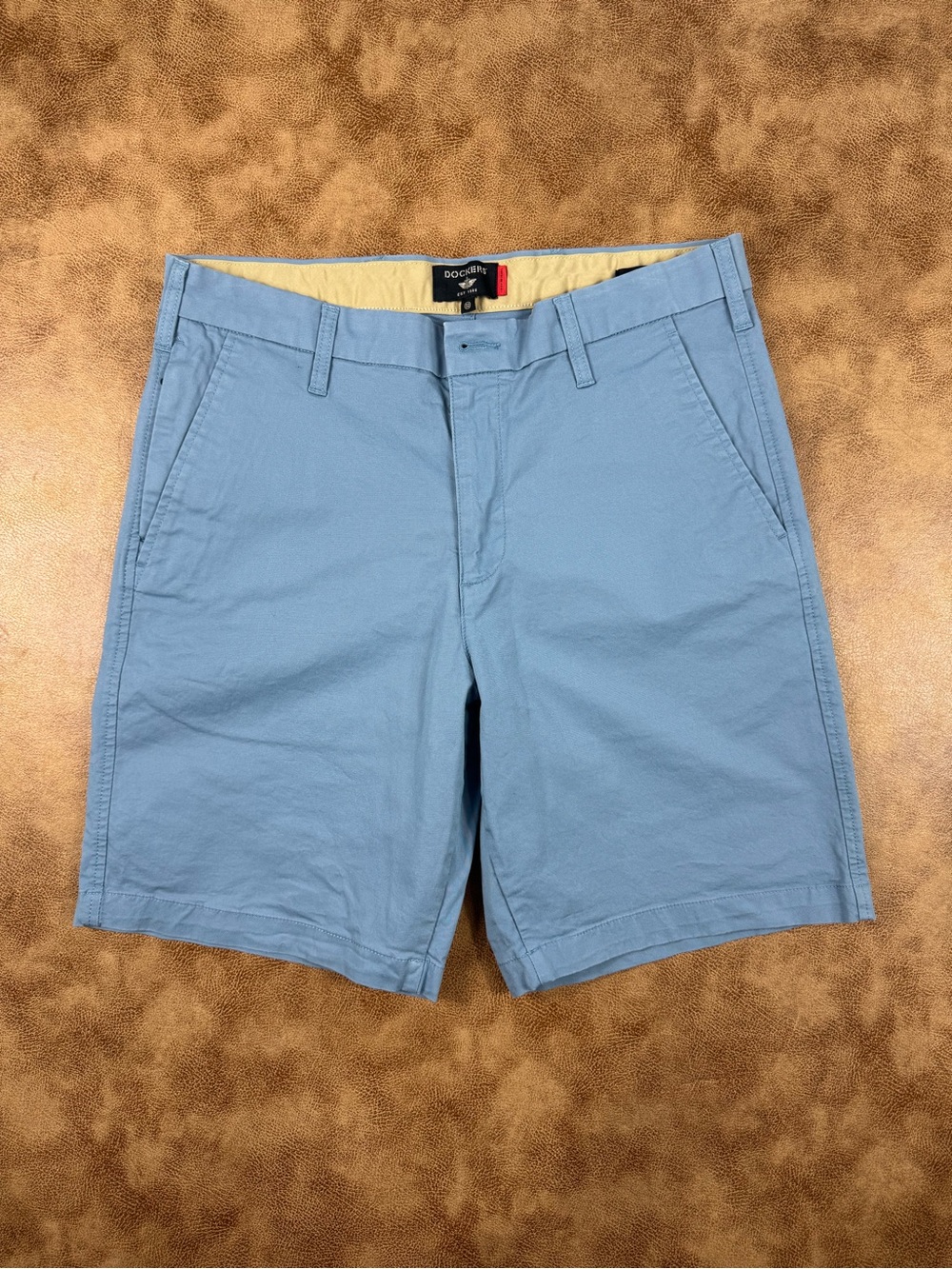 Dockers Men's Sky Blue Flat Front Shorts